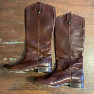 FRYE Melissa Button #77167 Tall Leather Women's Riding Boots Size 6 B